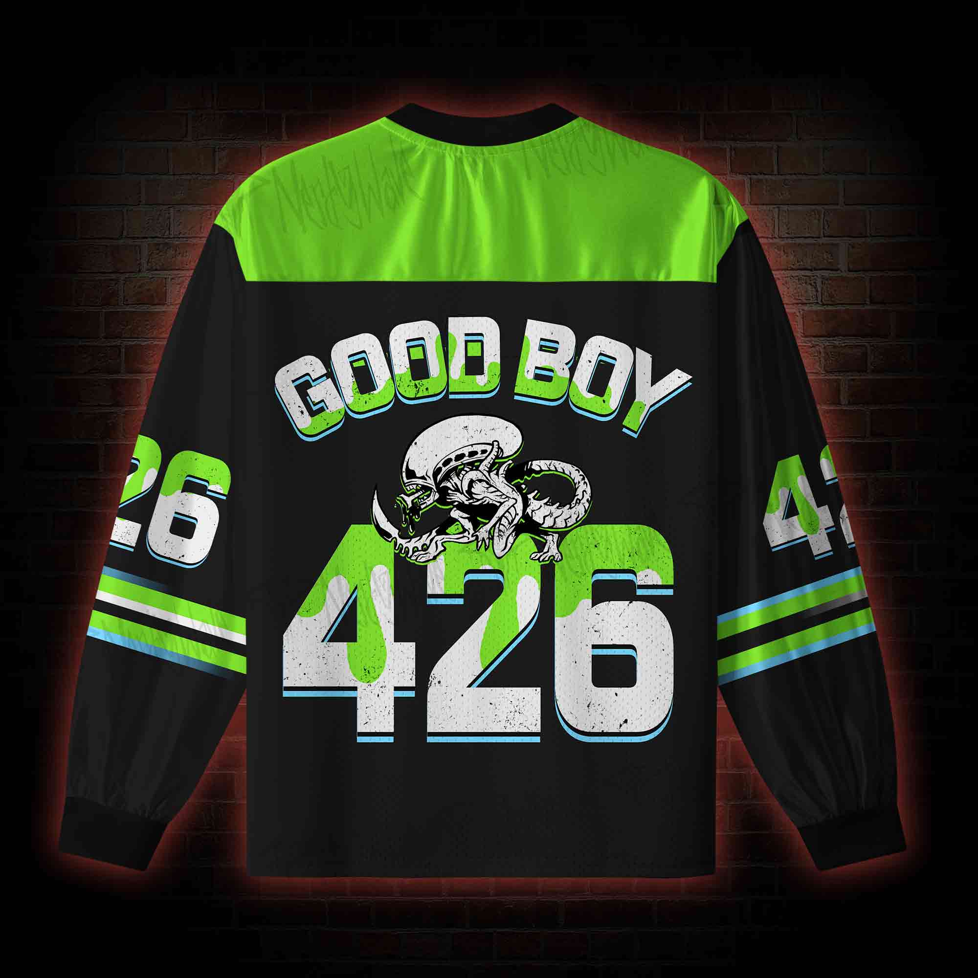 Can I Pet That Dawg V-Neck Long Sleeve Jersey