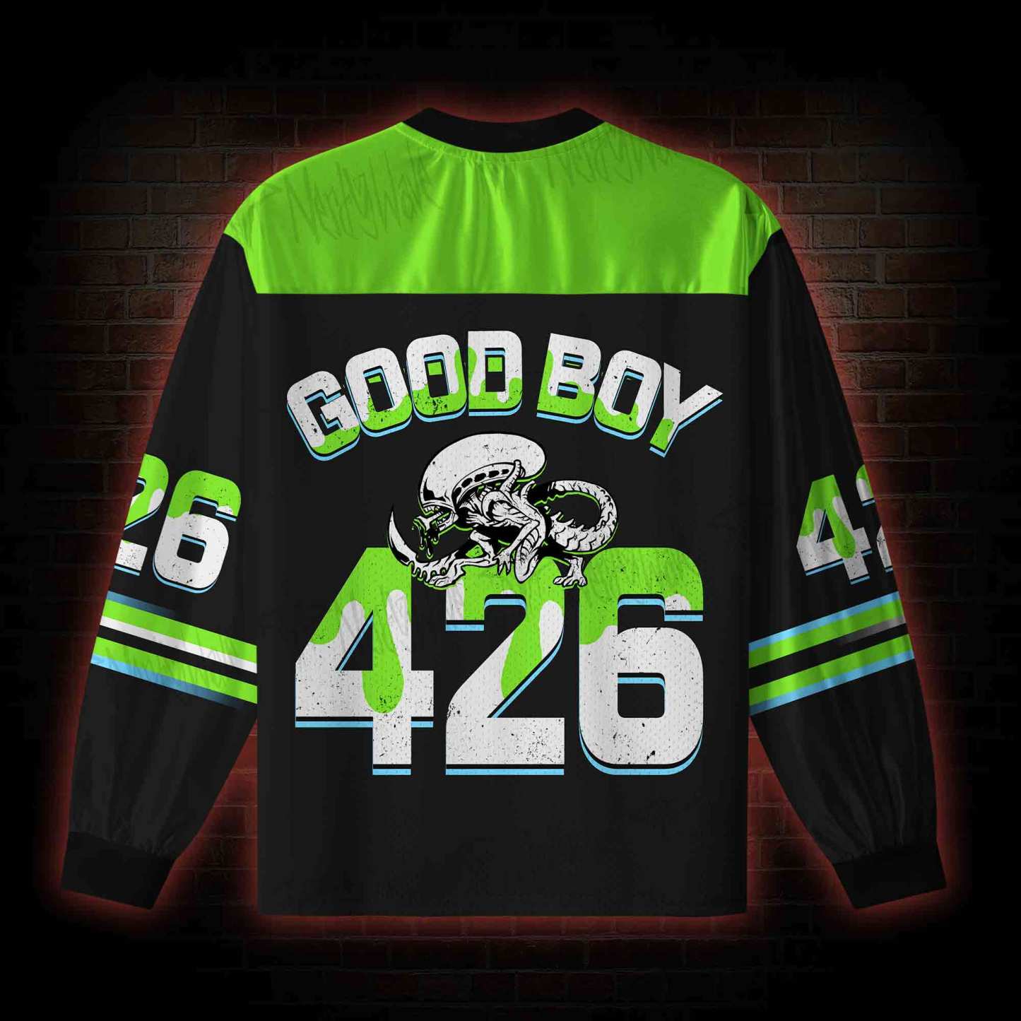 Can I Pet That Dawg V-Neck Long Sleeve Jersey