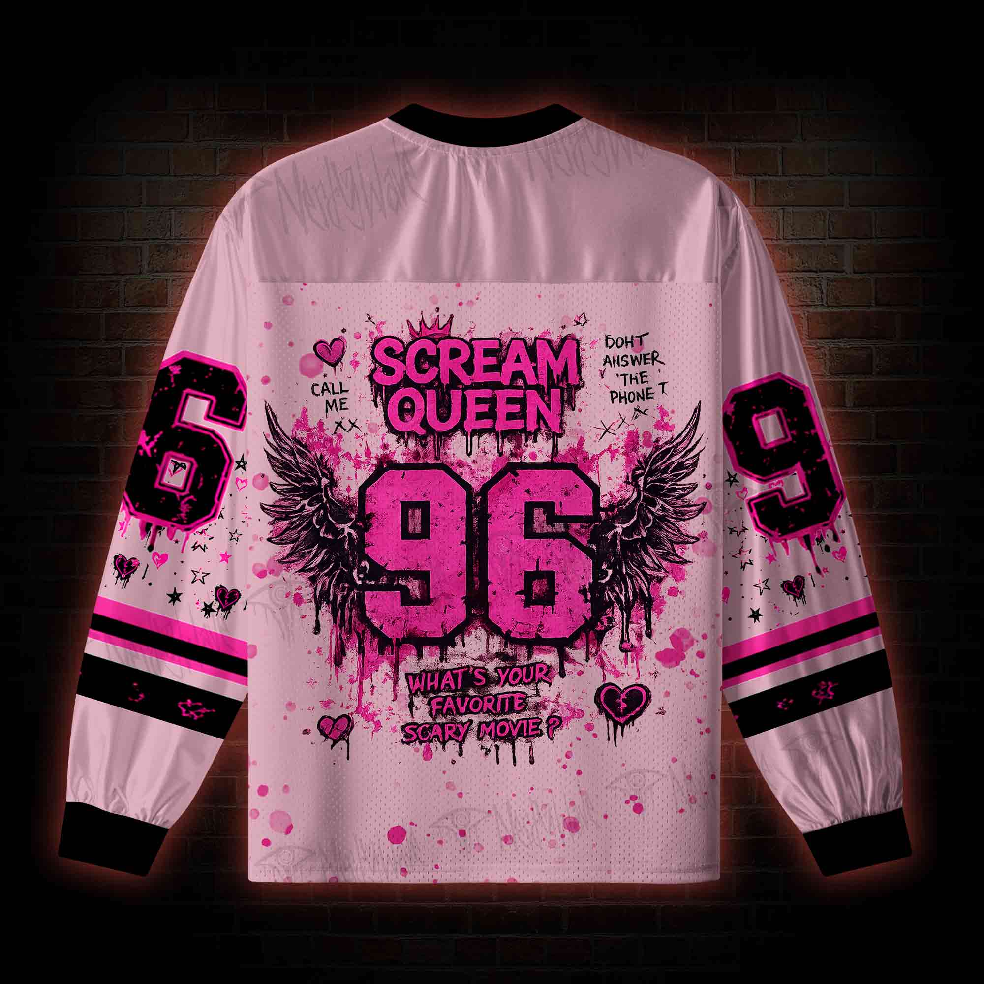 What's Your Favorite Scary Movie V-Neck Long Sleeve Jersey
