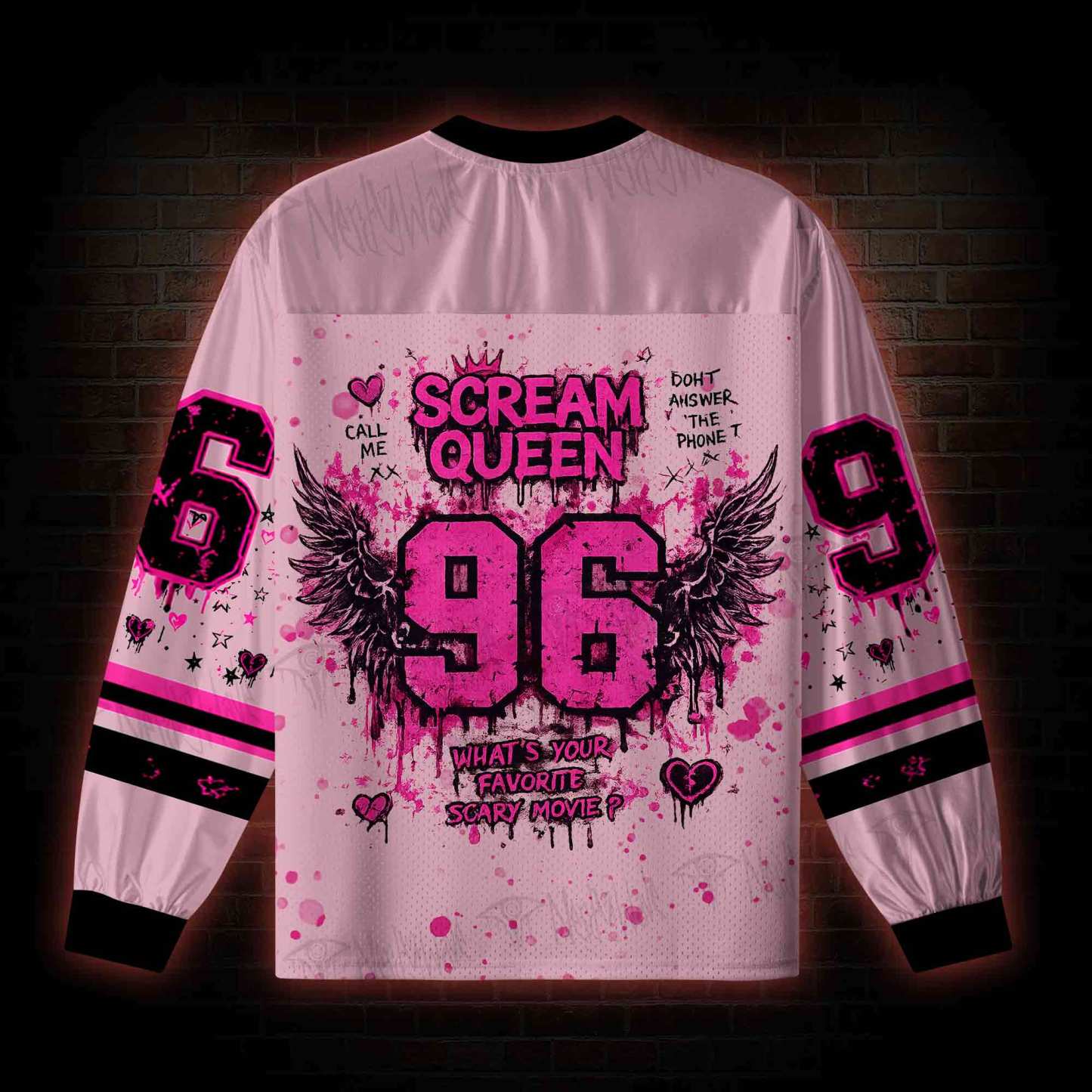 What's Your Favorite Scary Movie V-Neck Long Sleeve Jersey