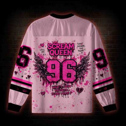 What's Your Favorite Scary Movie V-Neck Long Sleeve Jersey