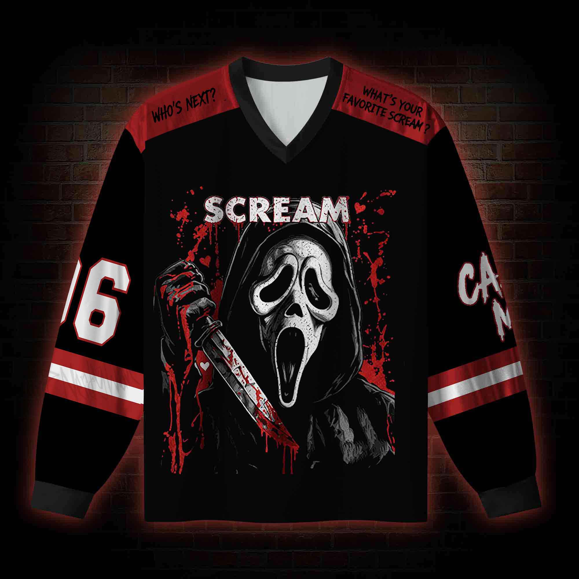 Who's Next V-Neck Long Sleeve Jersey
