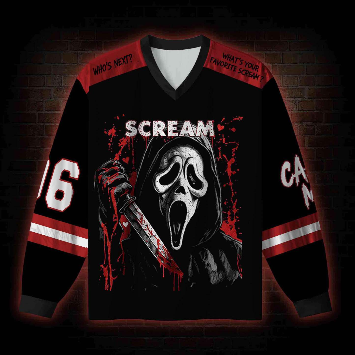 Who's Next V-Neck Long Sleeve Jersey