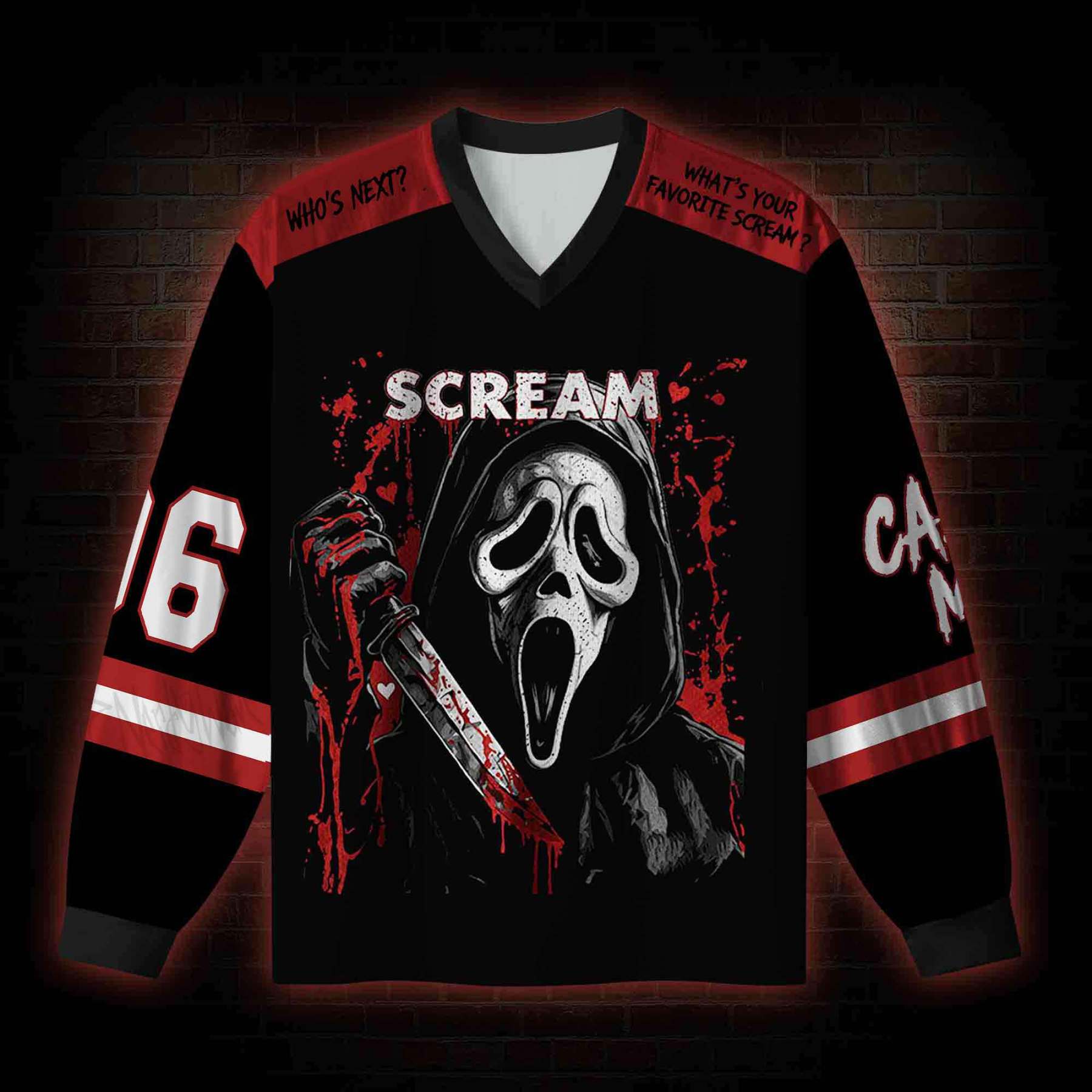 Who's Next V-Neck Long Sleeve Jersey