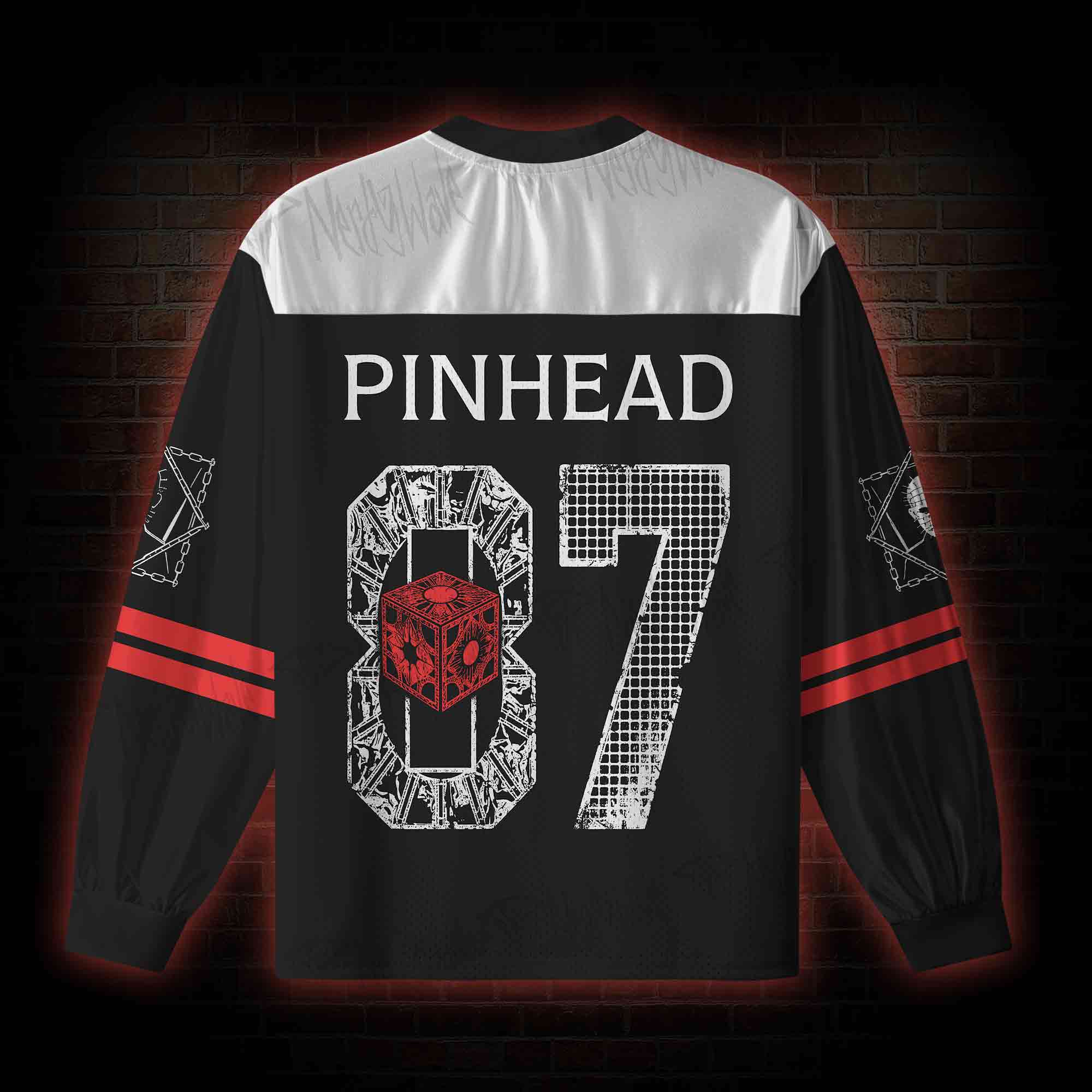 Puzzle Box Torture Graphic V-Neck Long Sleeve Jersey