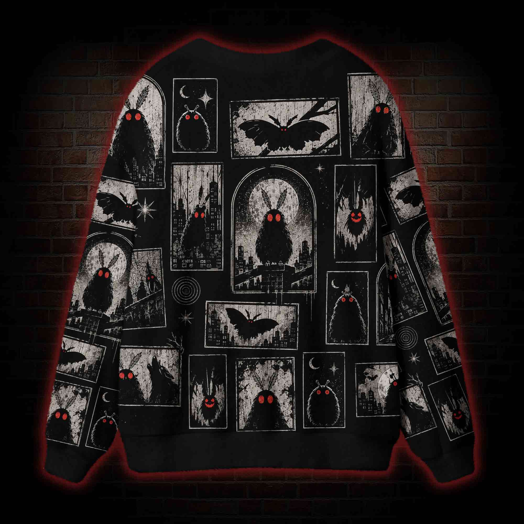 Shadows of Mothman Cardigan Sweater
