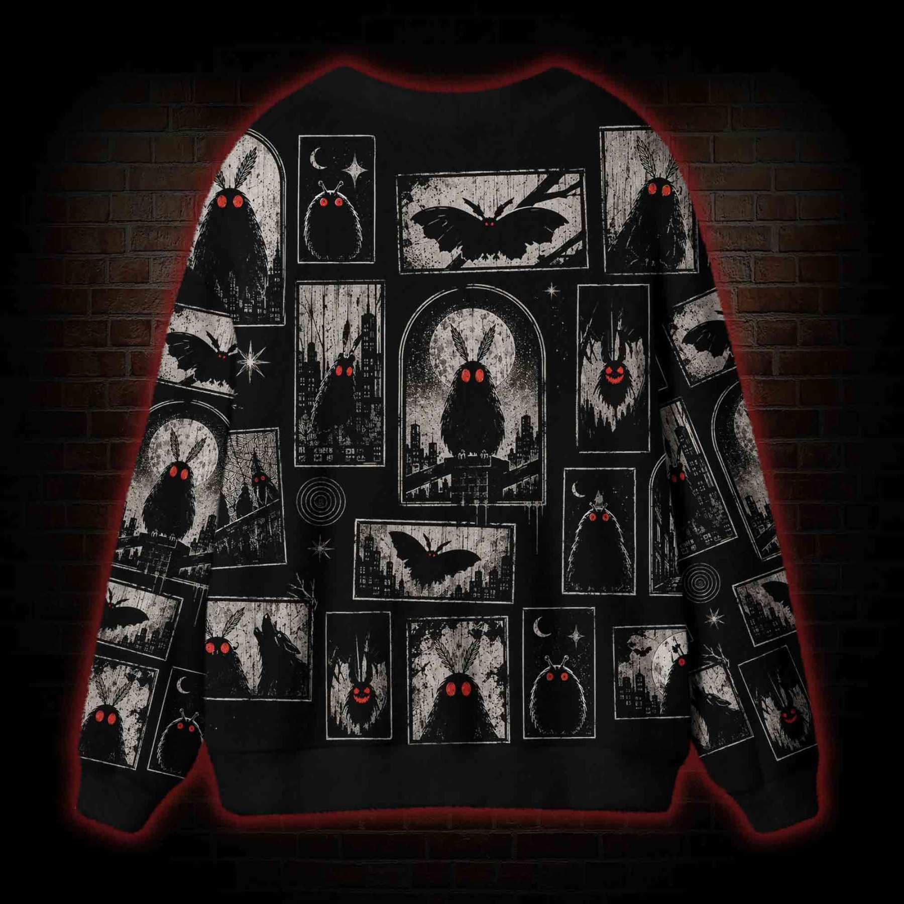 Shadows of Mothman Cardigan Sweater