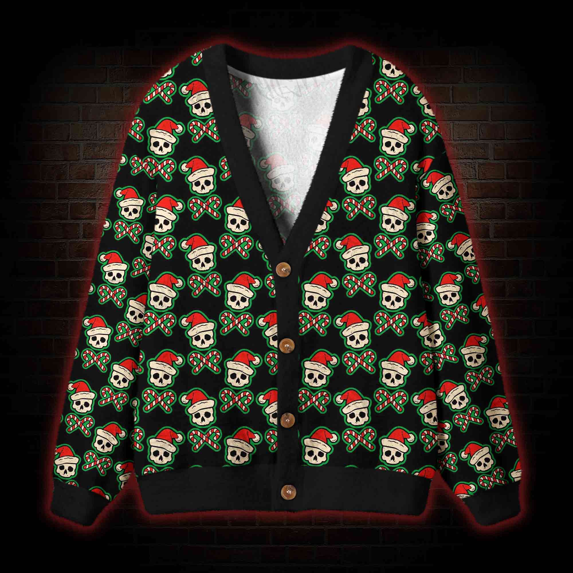 Creepy Christmas Cardigan Sweater