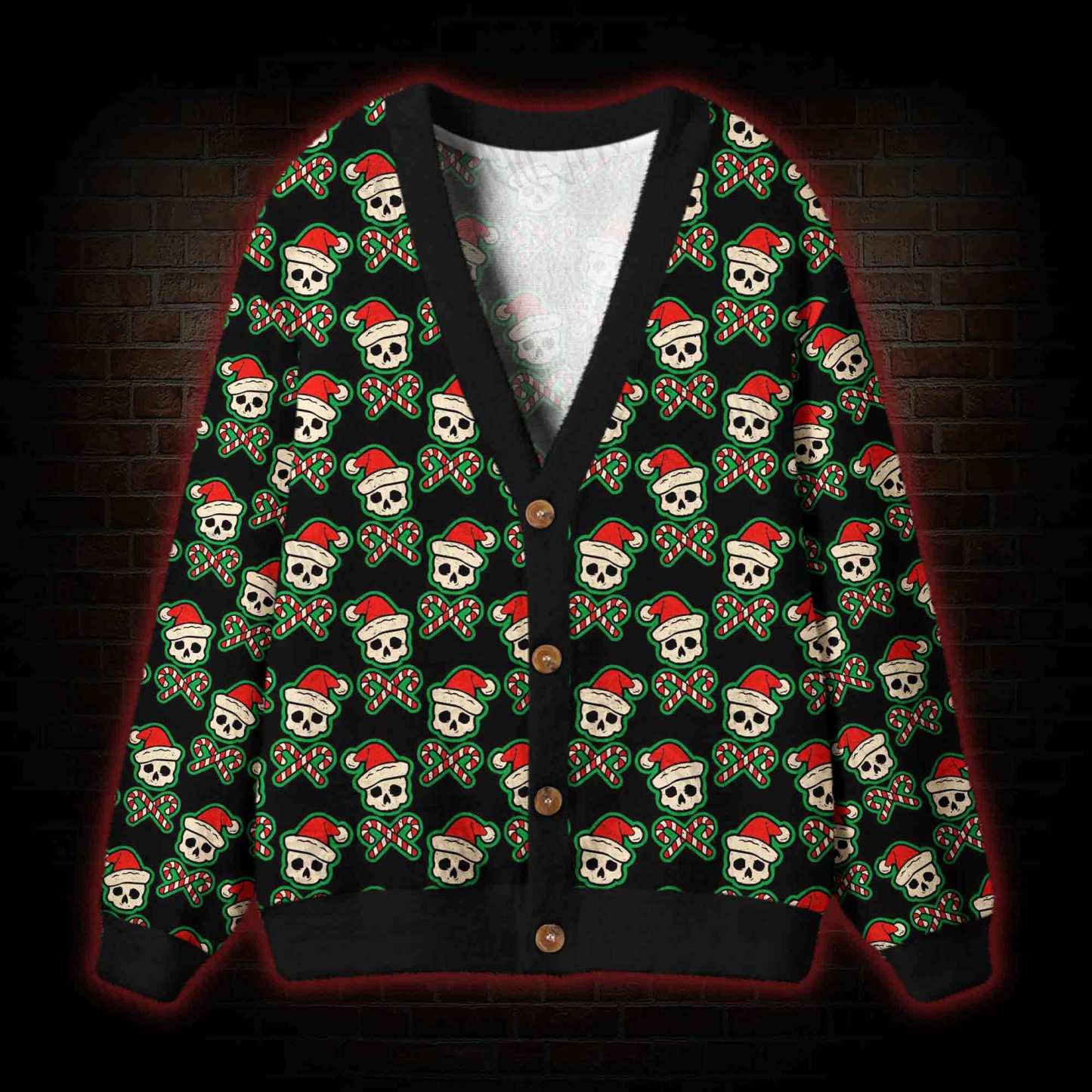 Creepy Christmas Cardigan Sweater