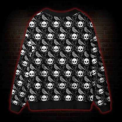 Raven & Skull Cardigan Sweater
