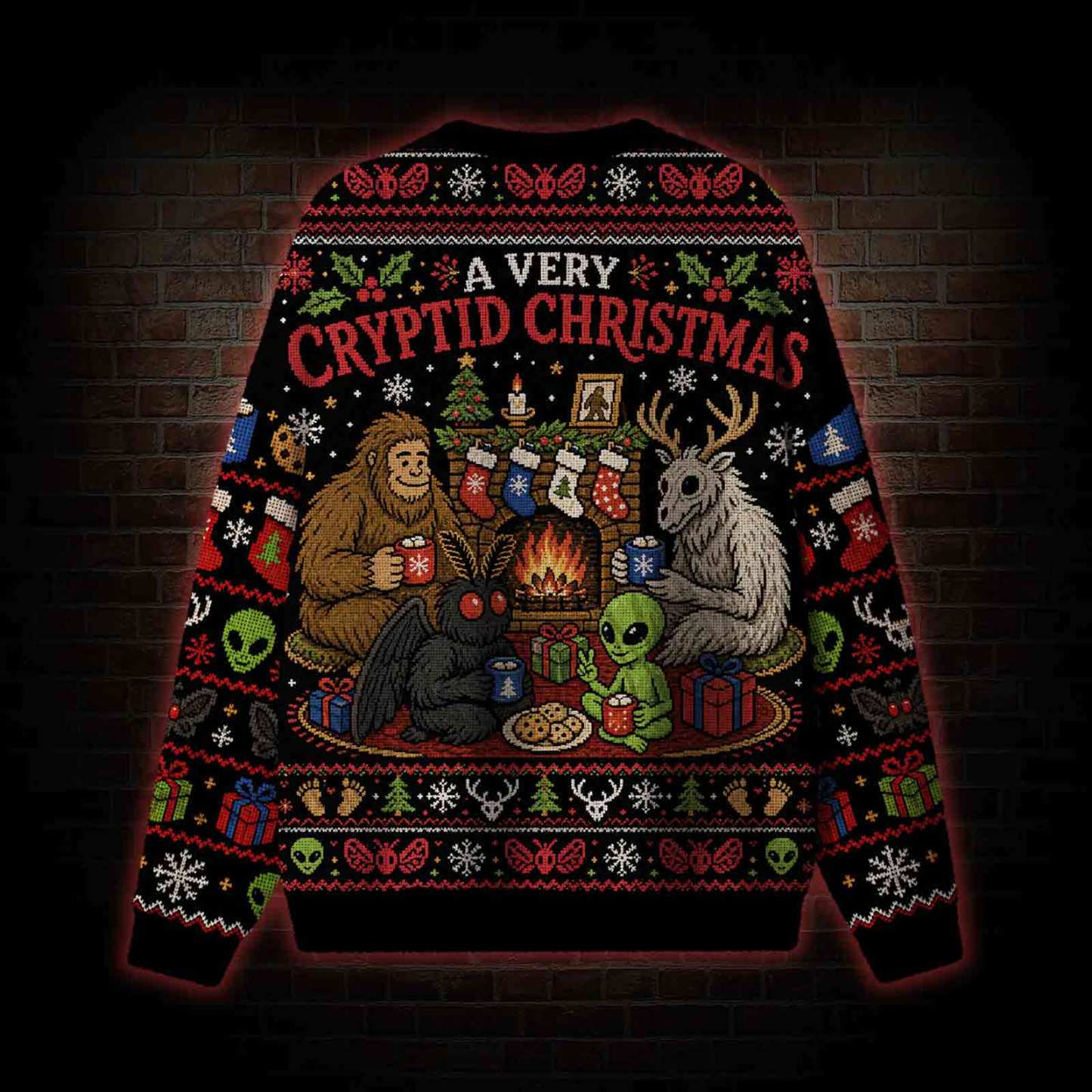 A Very Cryptid Christmas Ugly Sweatshirts
