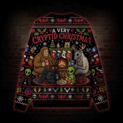 A Very Cryptid Christmas Ugly Sweatshirts