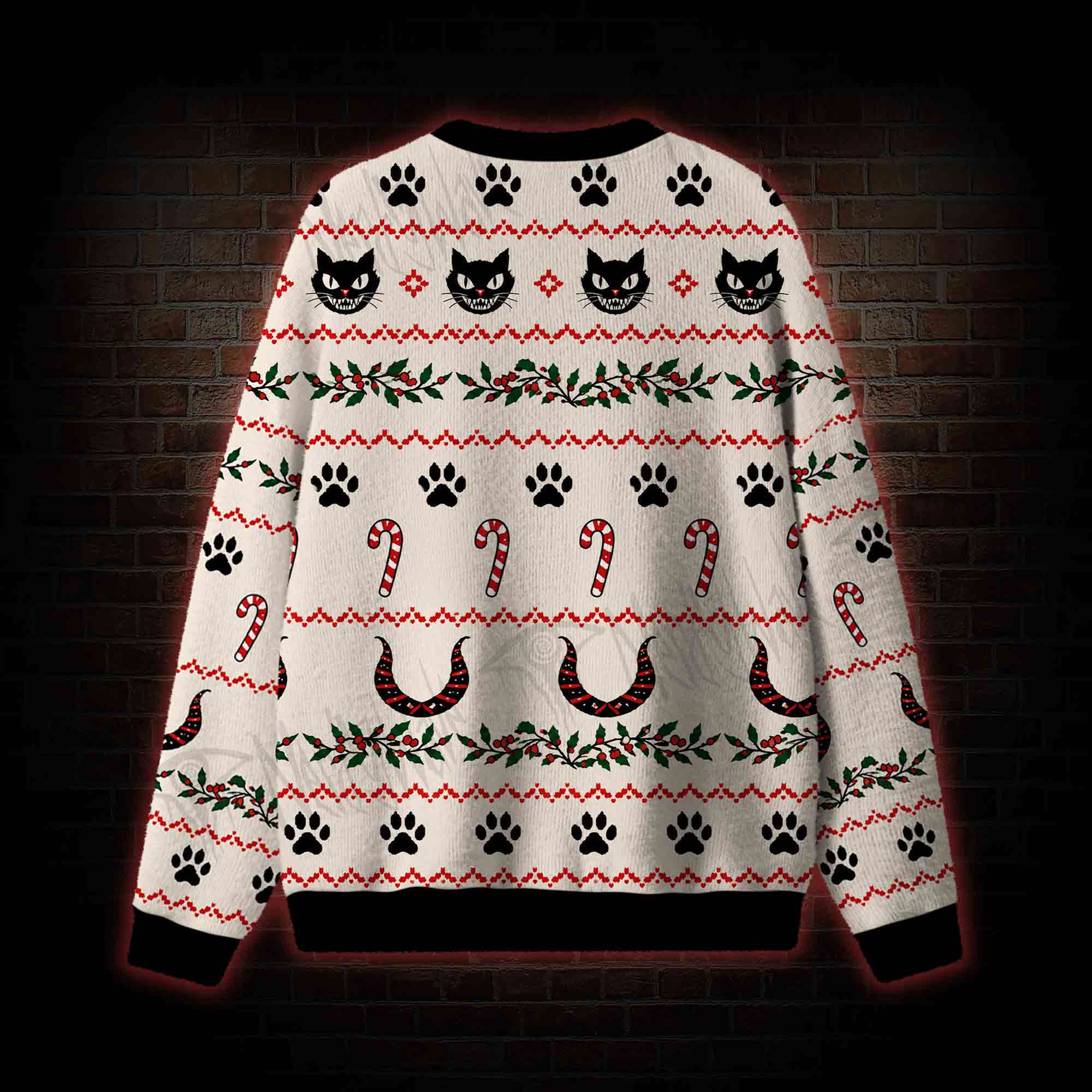 Meowry Krampus Ugly Sweatshirts