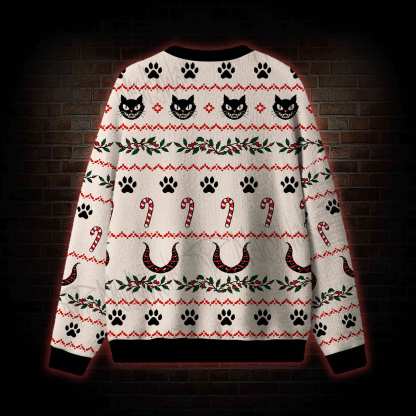Meowry Krampus Ugly Sweatshirts