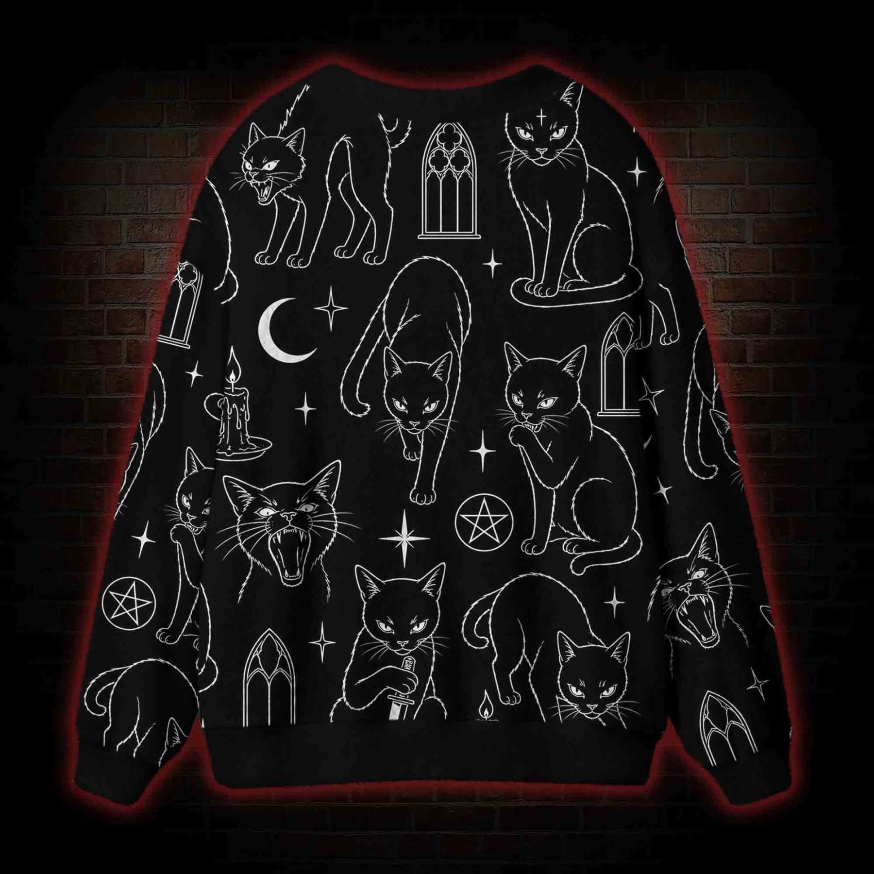 The Whimsigoth Familiar Cardigan Sweater