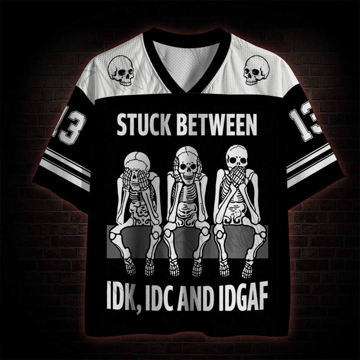 Stuck Between IDK IDC IDGAF Mesh Jersey