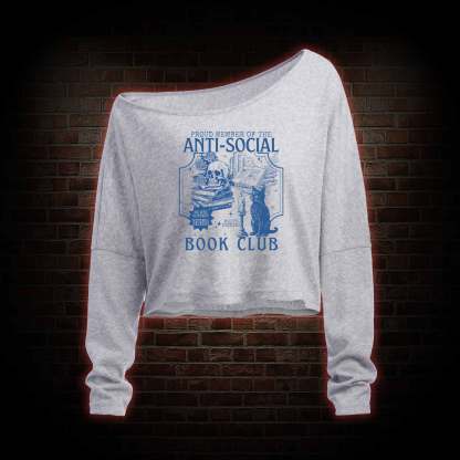 Anti-Social Book Club Off Shoulder Long Sleeve Top