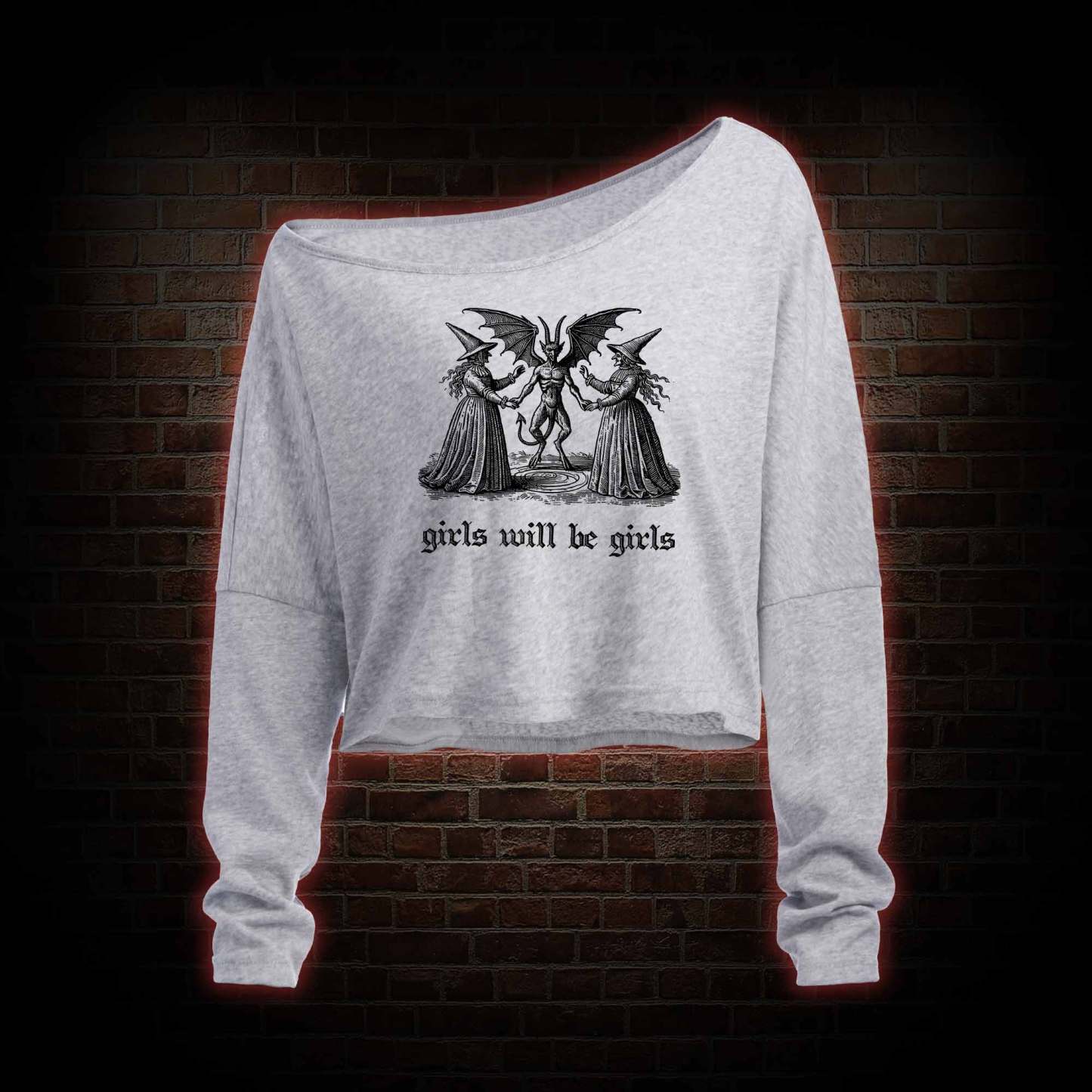 Girls Will Be Girls Off Shoulder Long Sleeve Top