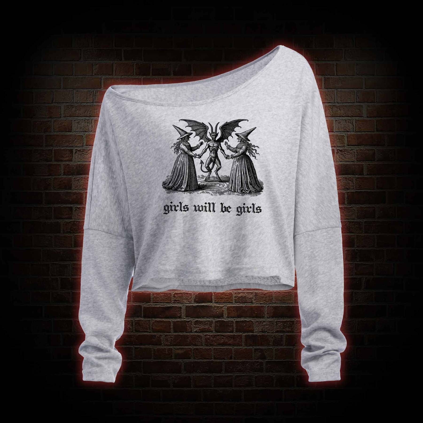 Girls Will Be Girls Off Shoulder Long Sleeve Top