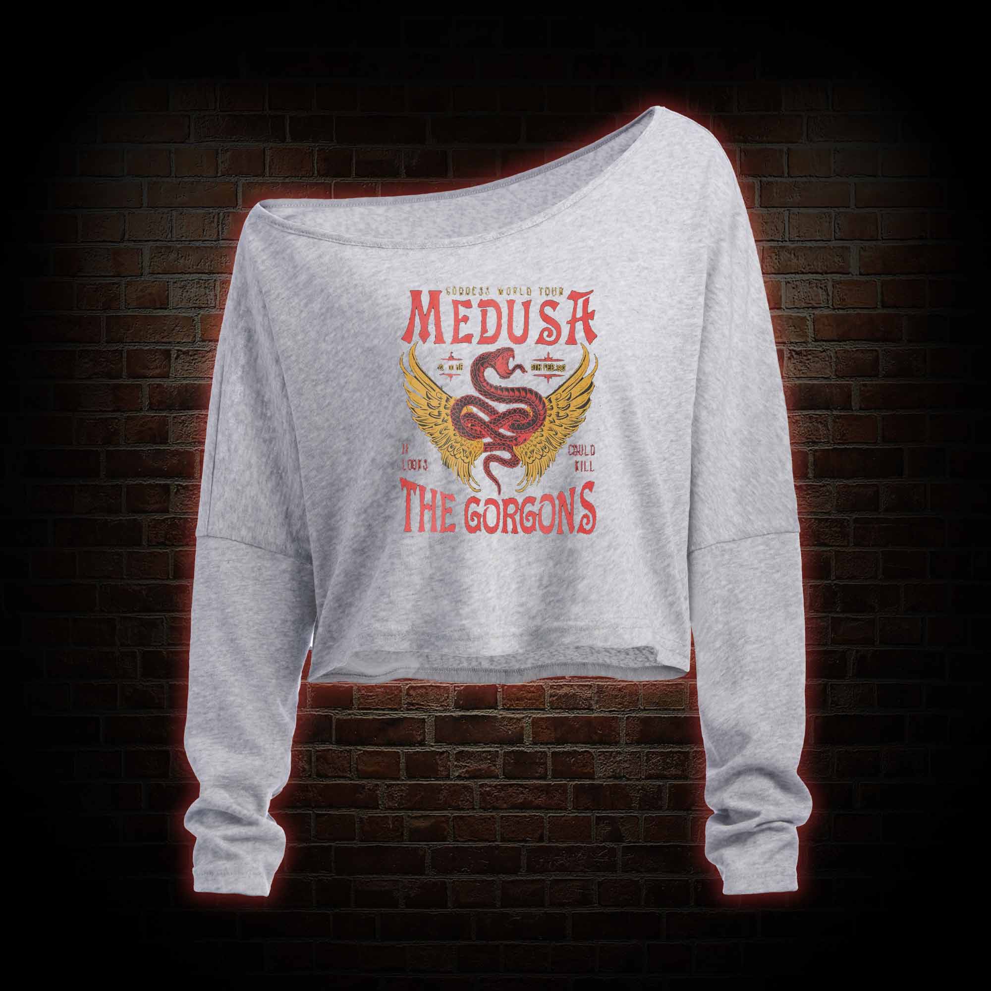 Medusa Off Shoulder Long Sleeve Top