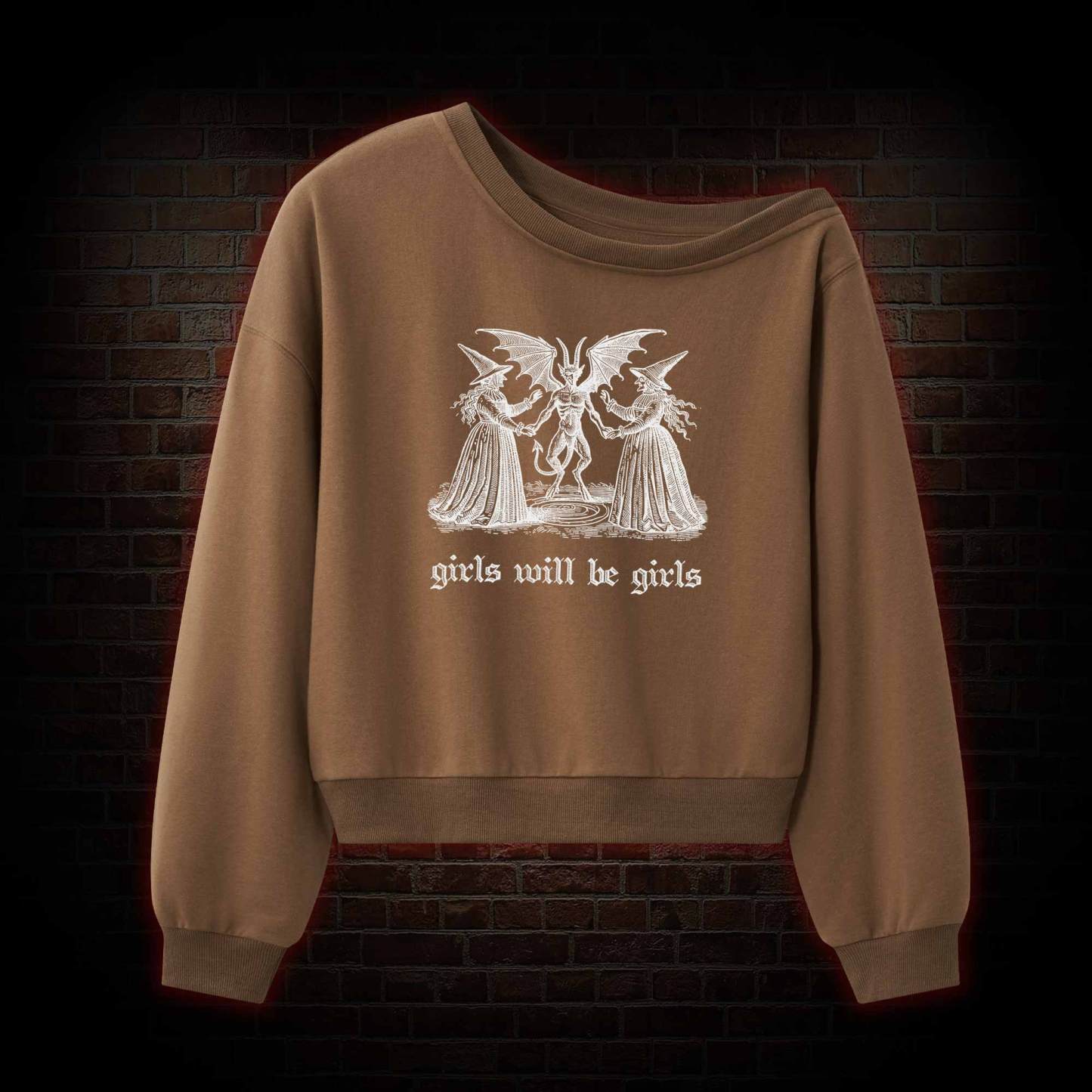 Girls Will Be Girls Off Shoulder Sweatshirt