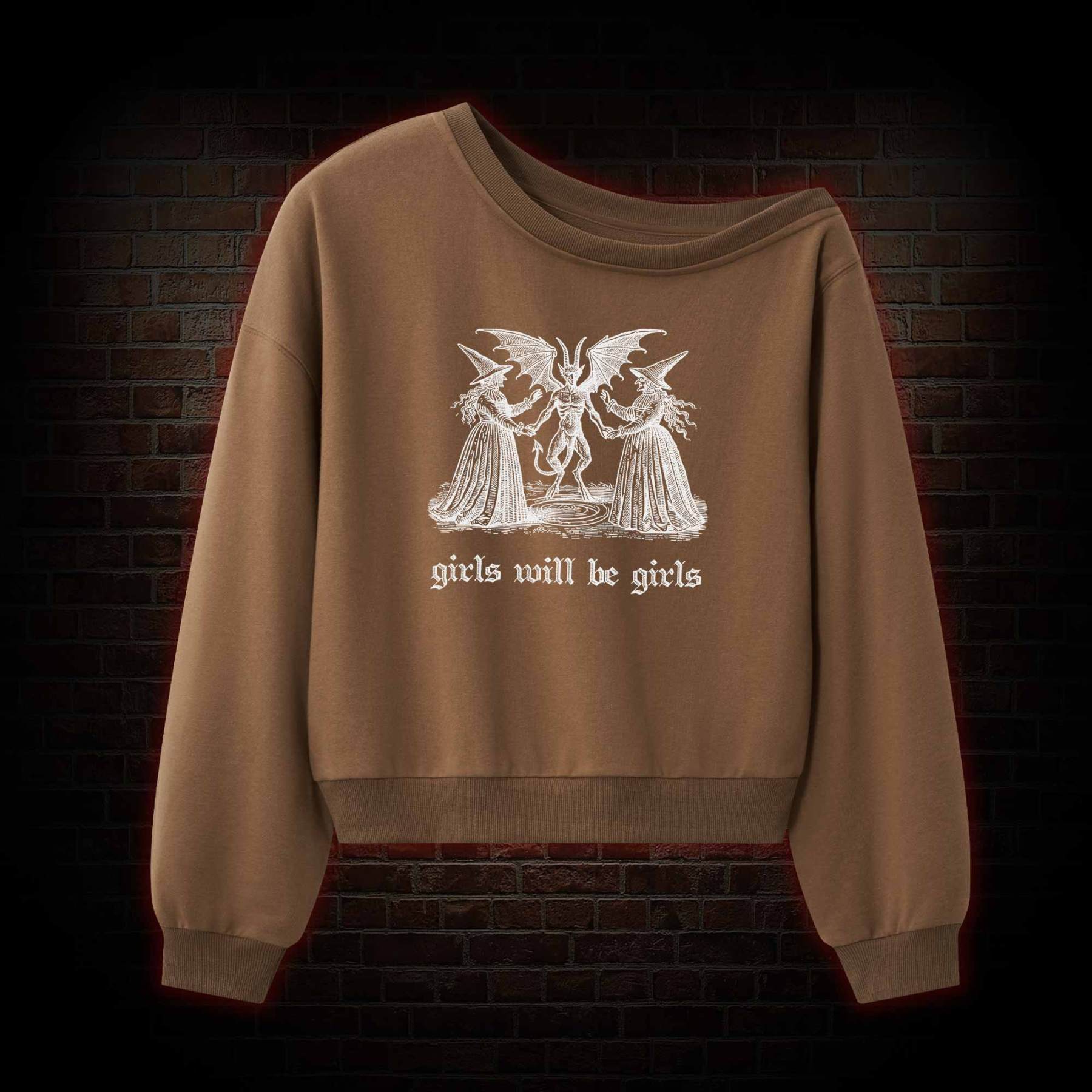 Girls Will Be Girls Off Shoulder Sweatshirt
