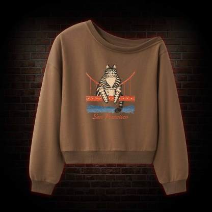 San Francisco Purr Off Shoulder Sweatshirt