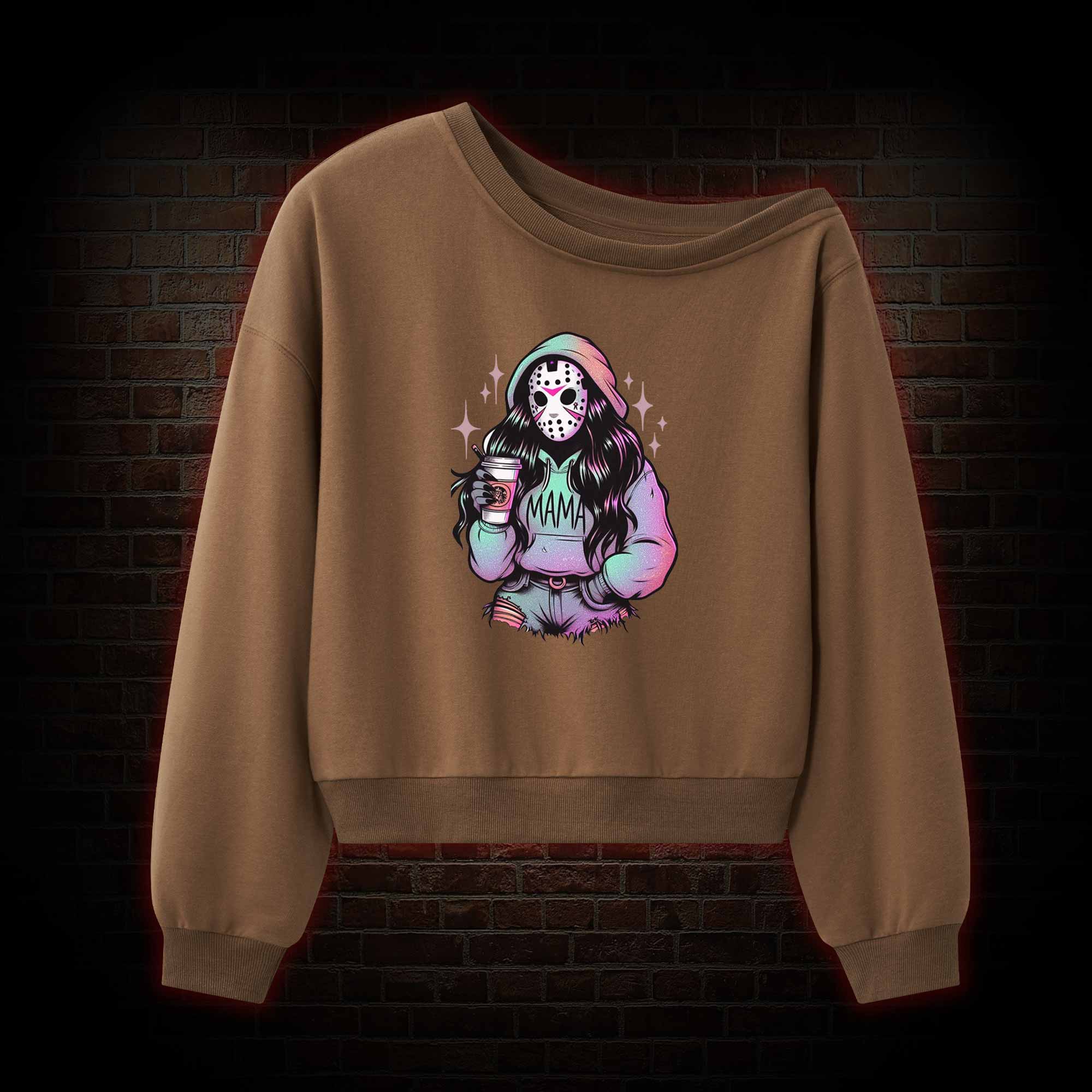 Halloween Mama Off Shoulder Sweatshirt