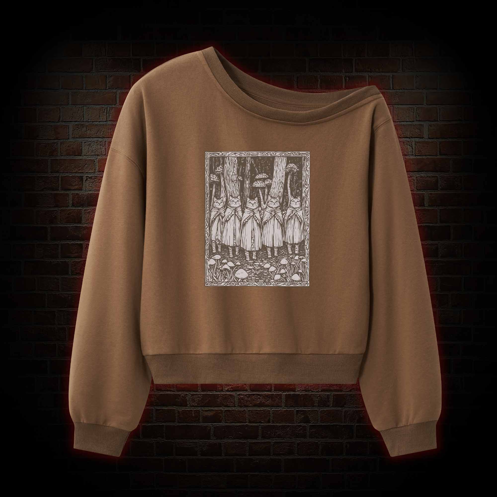 The Cat Coven Off Shoulder Sweatshirt