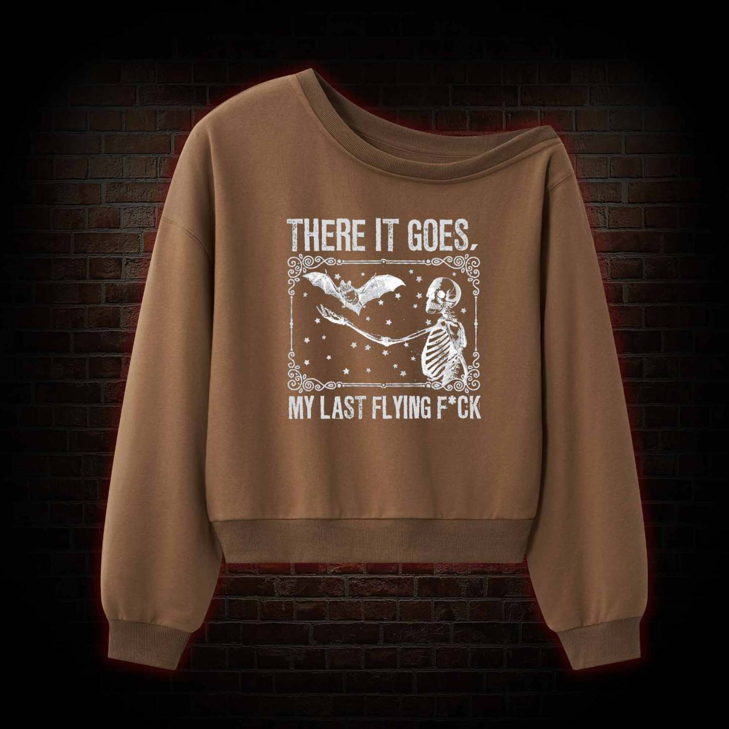 There It Goes My Last Flying F*ck Off Shoulder Sweatshirt