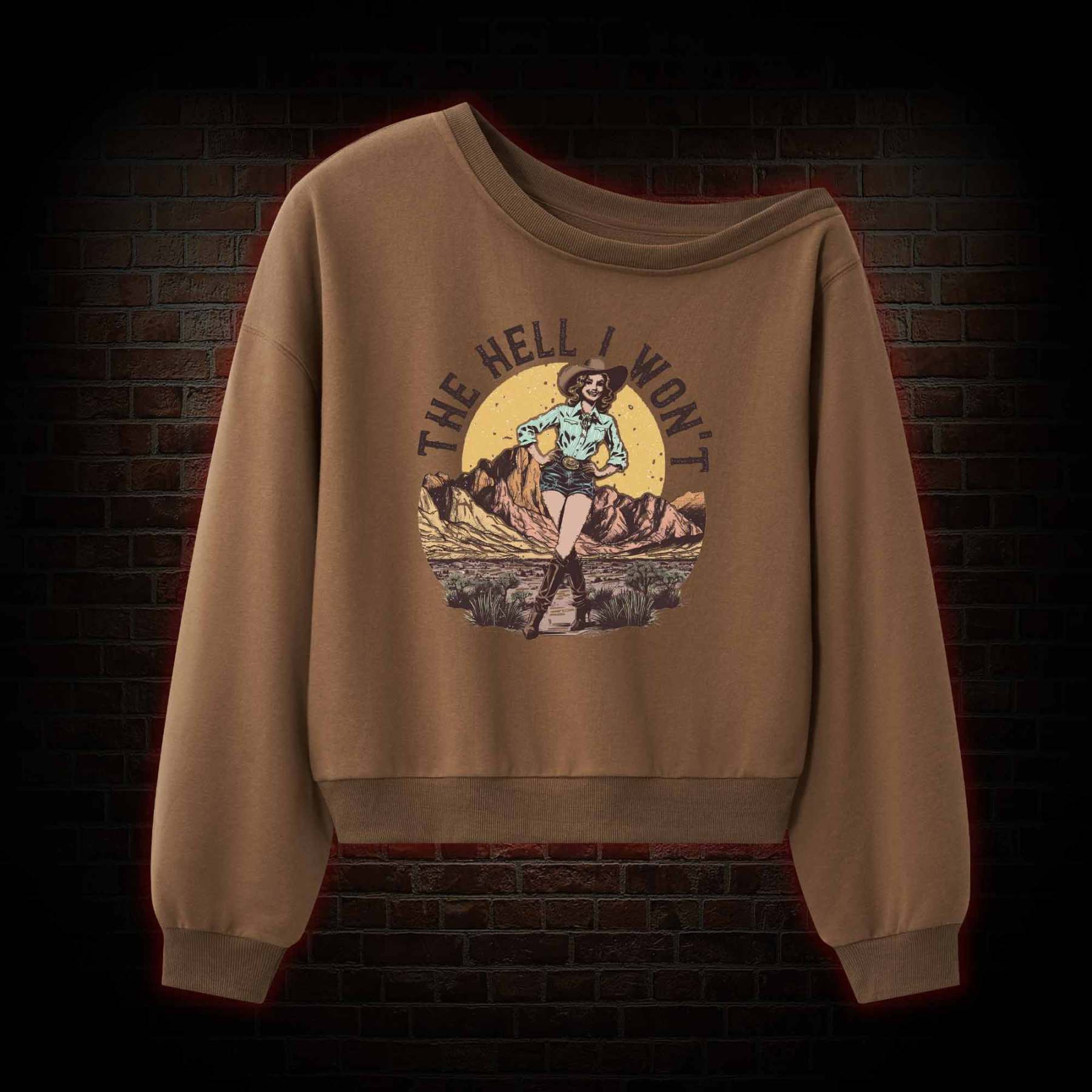 The Hell I Won't Off Shoulder Sweatshirt