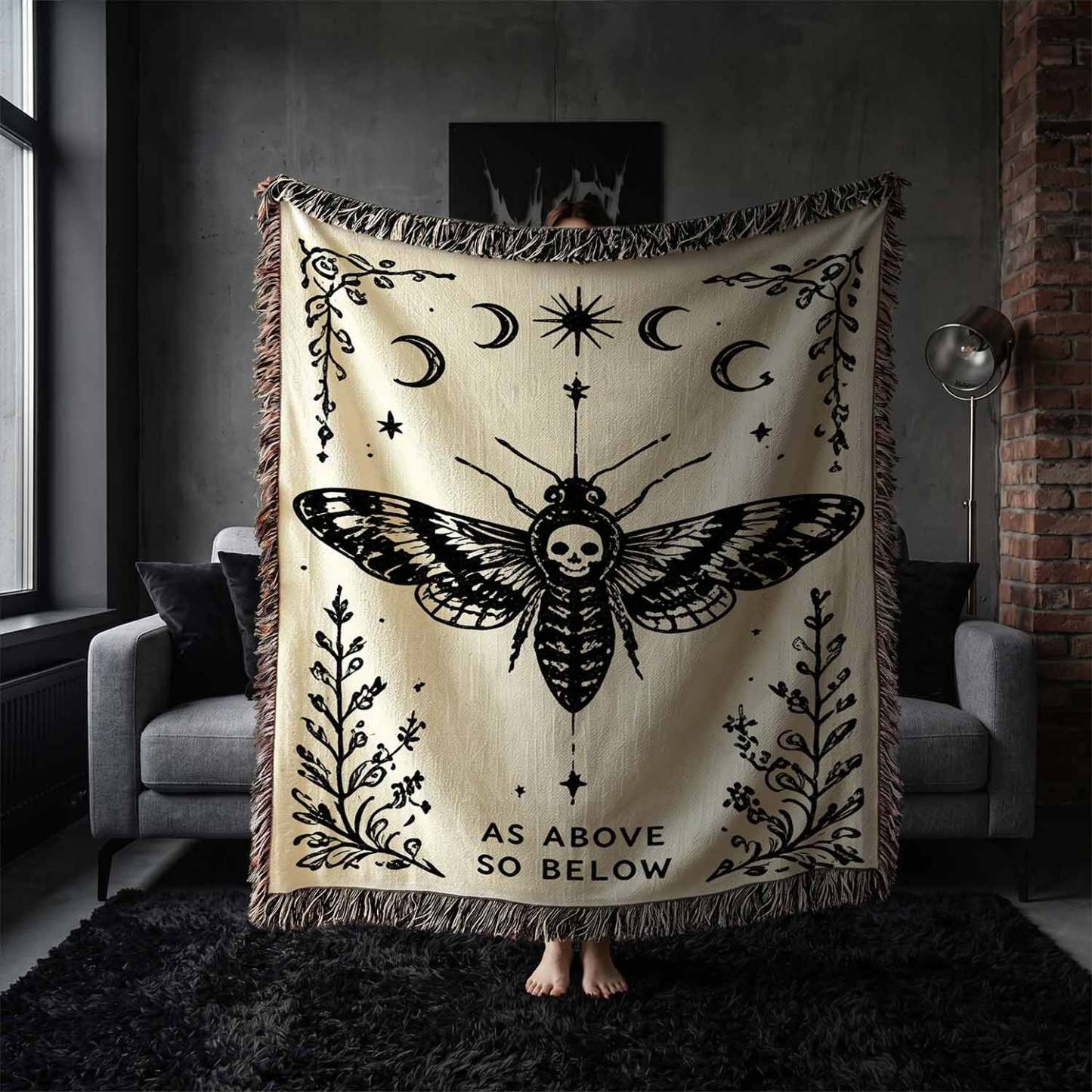 As above So Below Woven Throw Blanket