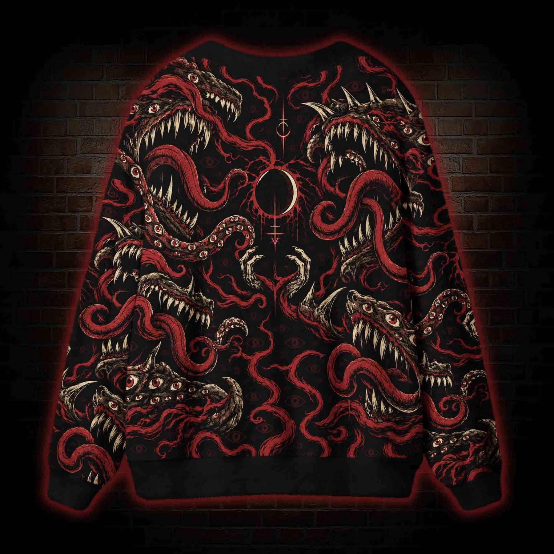 Retro Dark Beast Cardigan Sweater