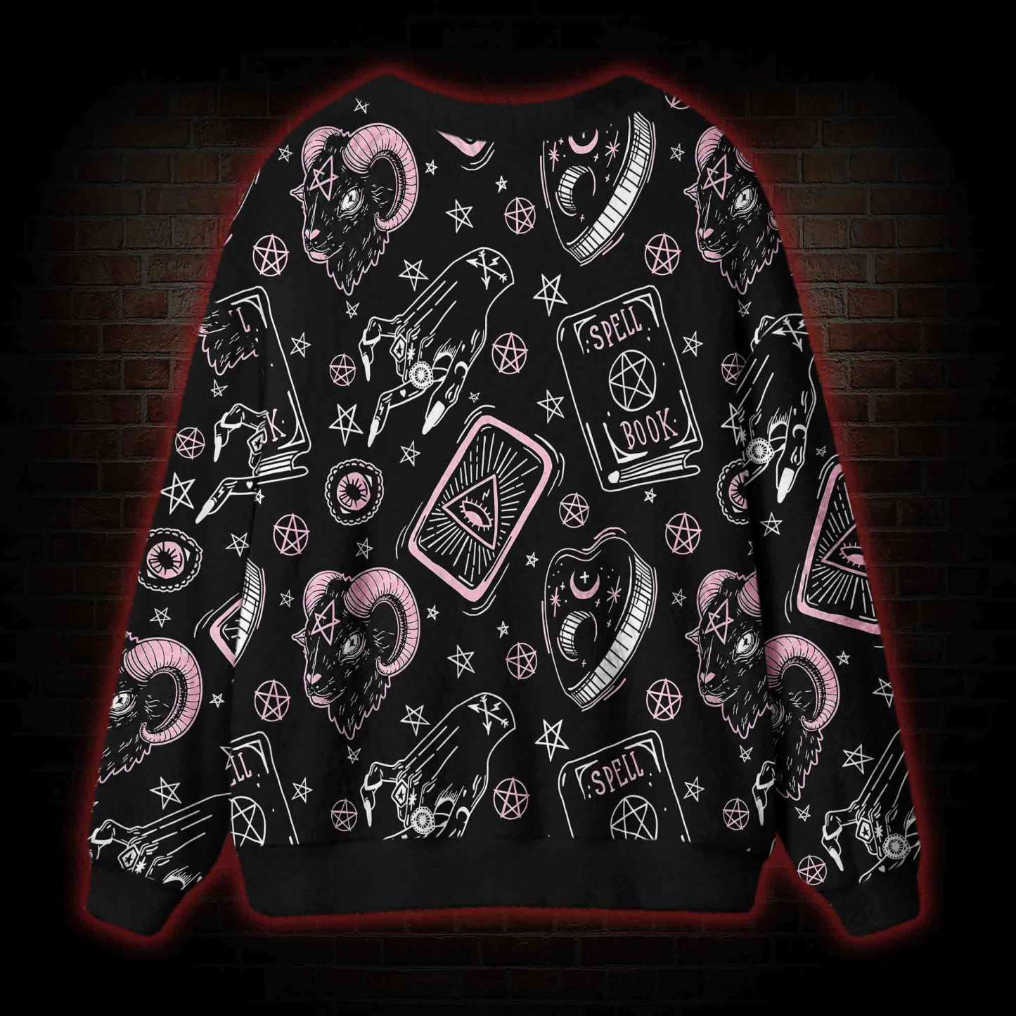 Pink Occult Ritual Cardigan Sweater