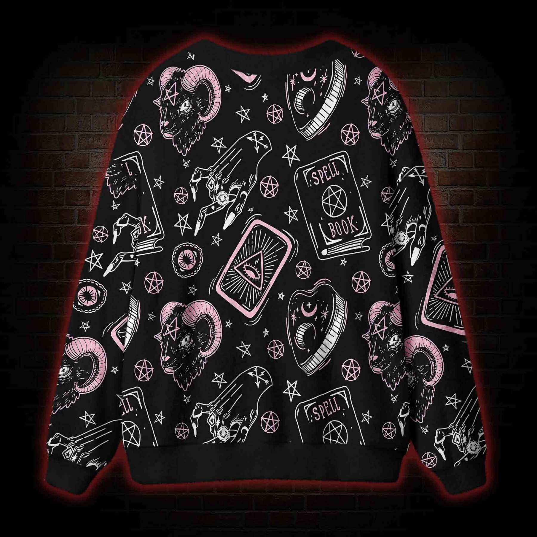 Pink Occult Ritual Cardigan Sweater