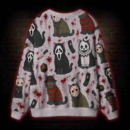 Cat Slayers Cardigan Sweater