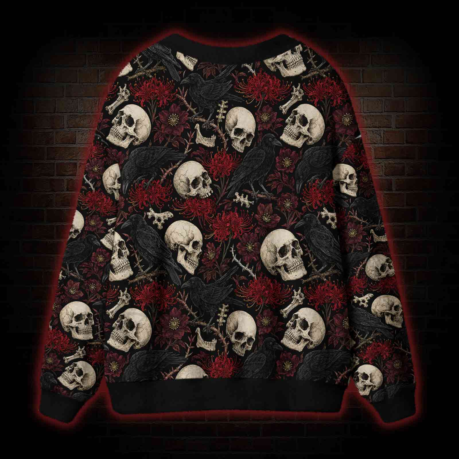 Raven Red Bloom Cardigan Sweater