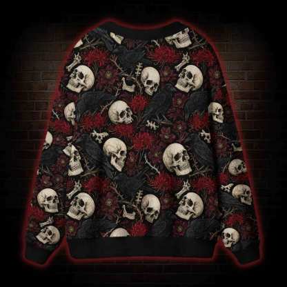 Raven Red Bloom Cardigan Sweater