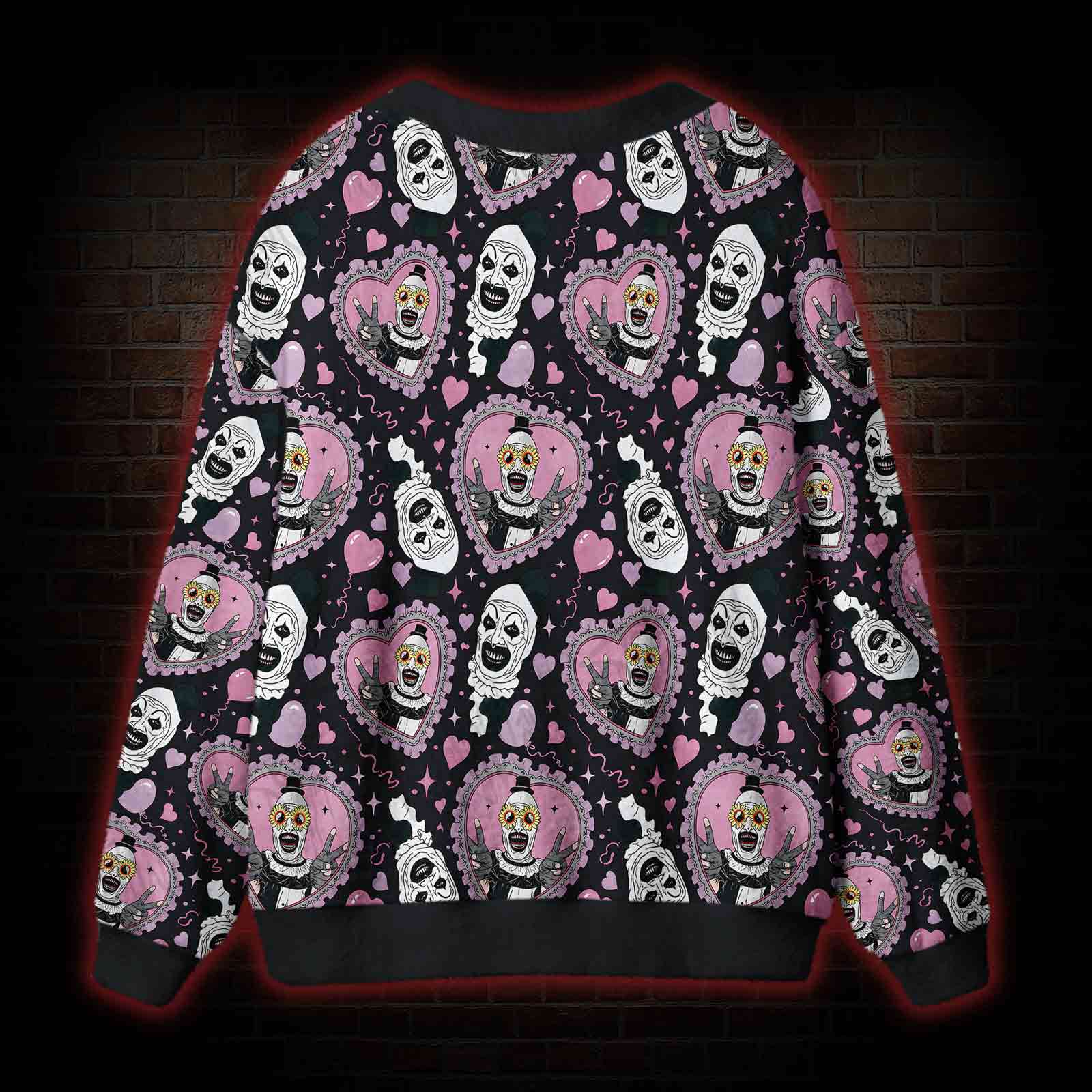 Sweet Scream Hearts Cardigan Sweater