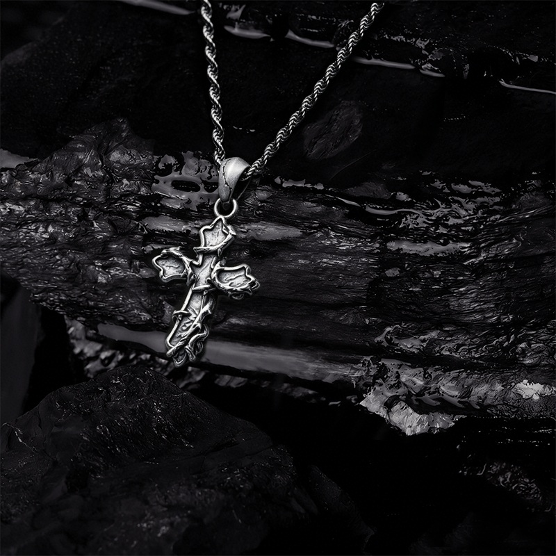 Thorned Gothic Cross Necklace
