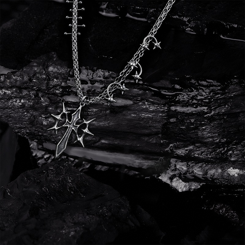 Dark Cross Necklace