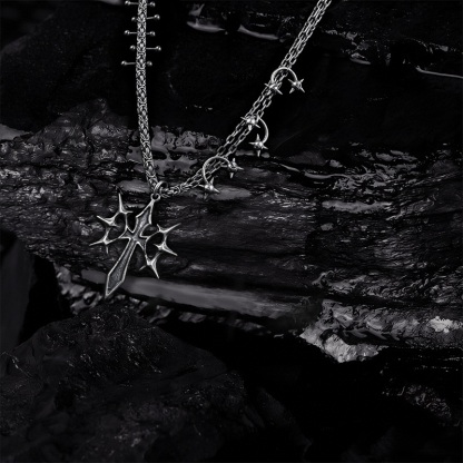 Dark Cross Necklace
