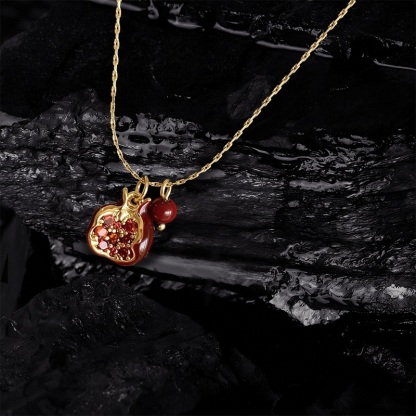 Ruby Pomegranate Necklace