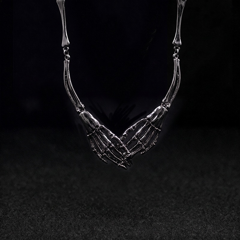 Skeleton Hand Collar Necklace