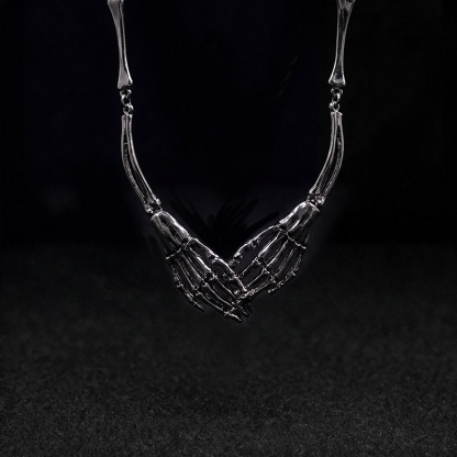 Skeleton Hand Collar Necklace