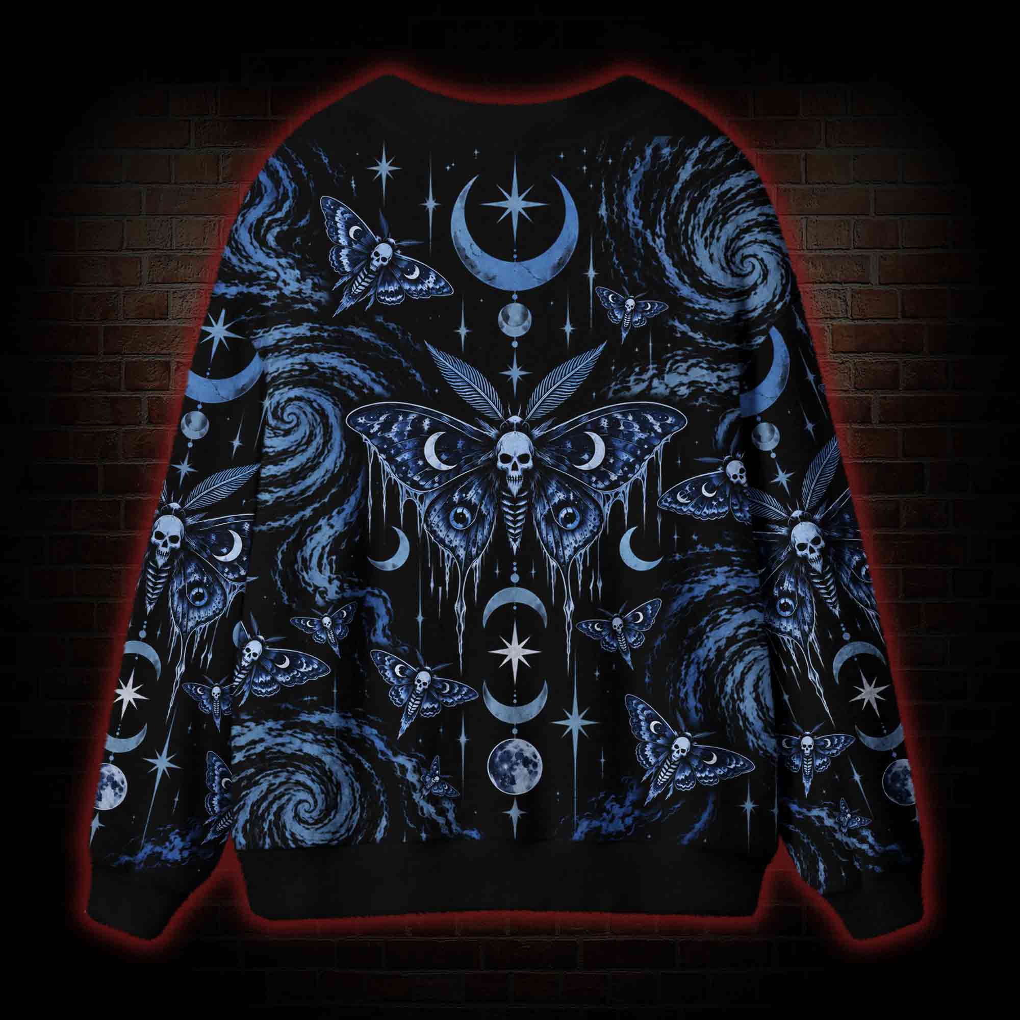 Soul of the Eclipse Moth Cardigan Sweater