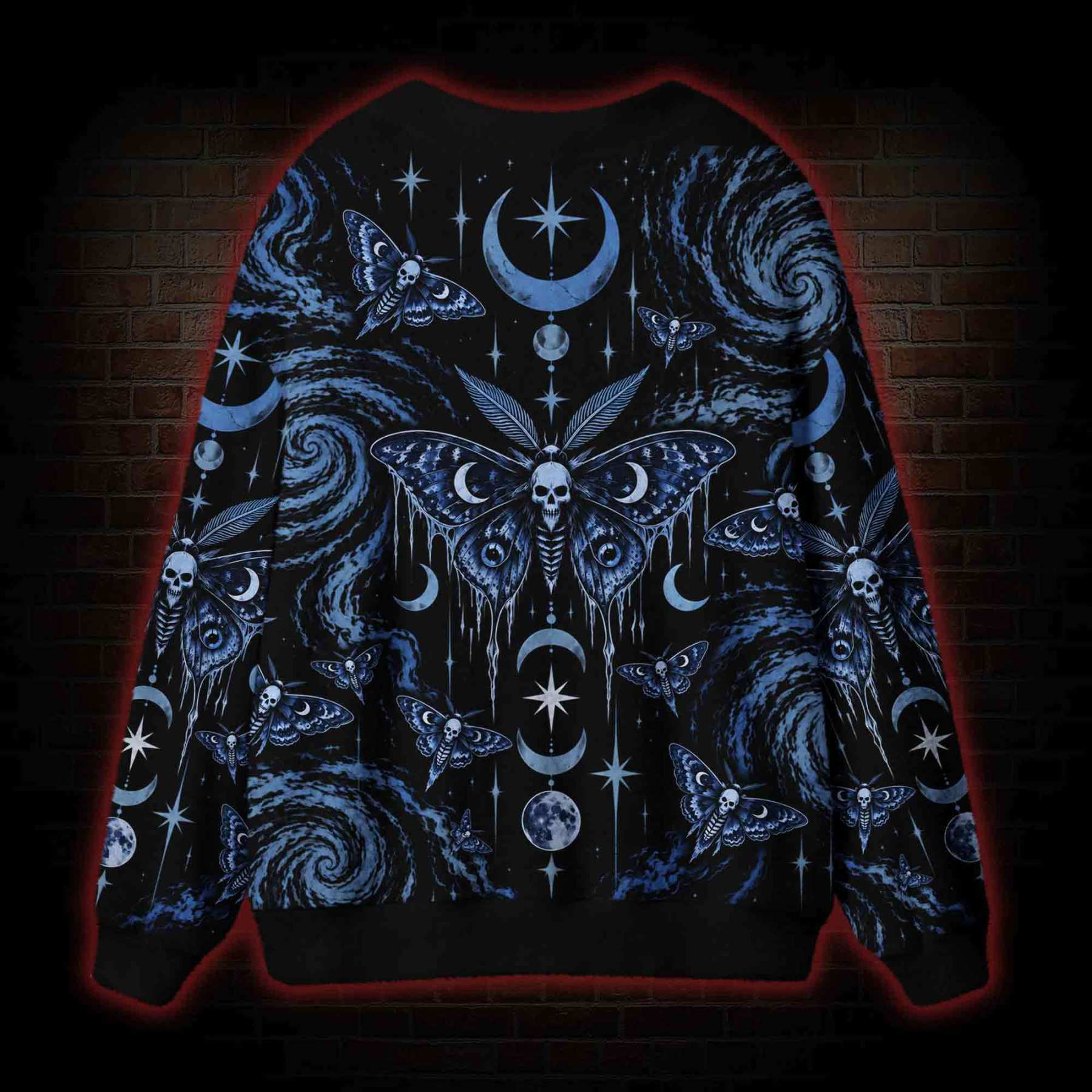 Soul of the Eclipse Moth Cardigan Sweater