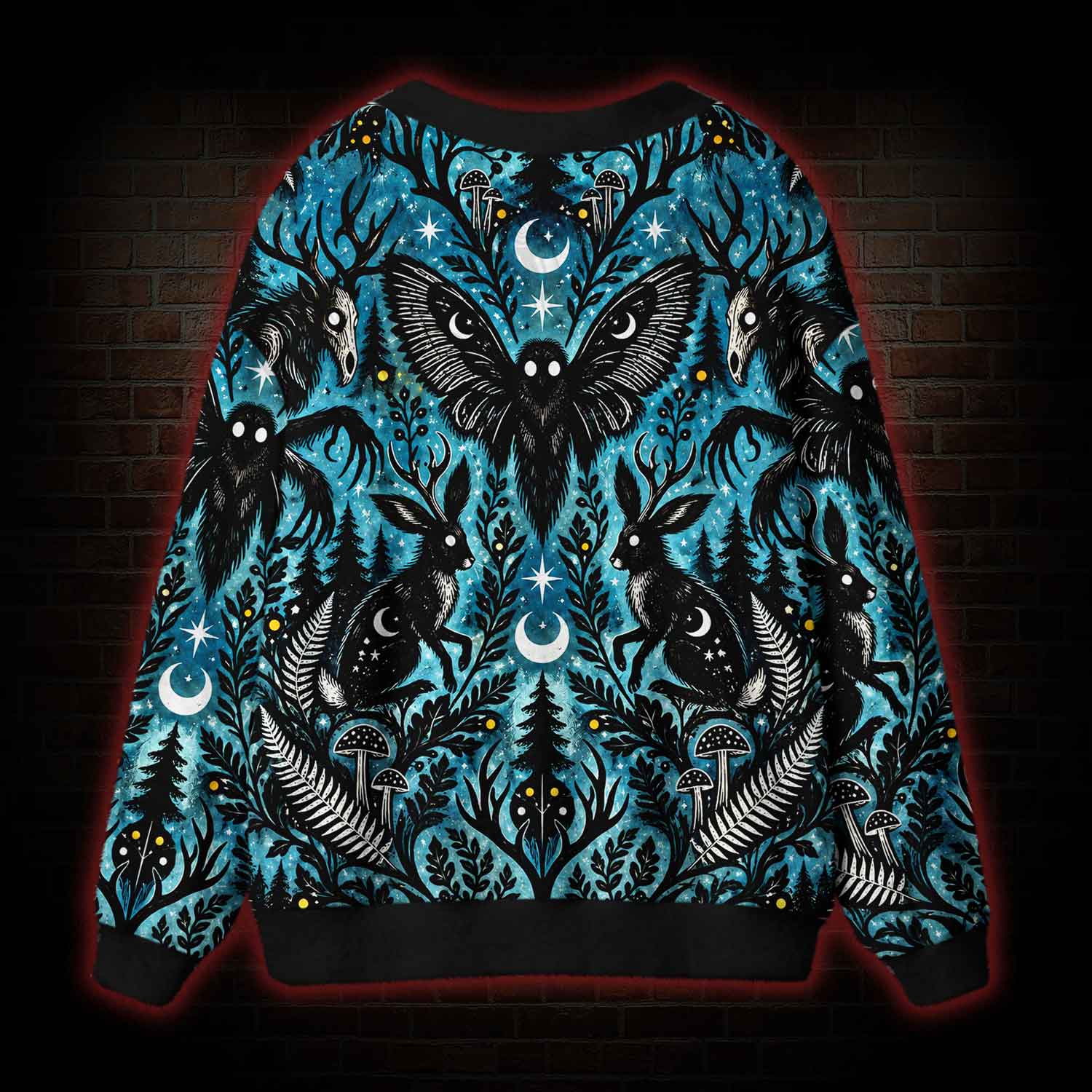 Dark Forest Creature Witchy Cardigan Sweater