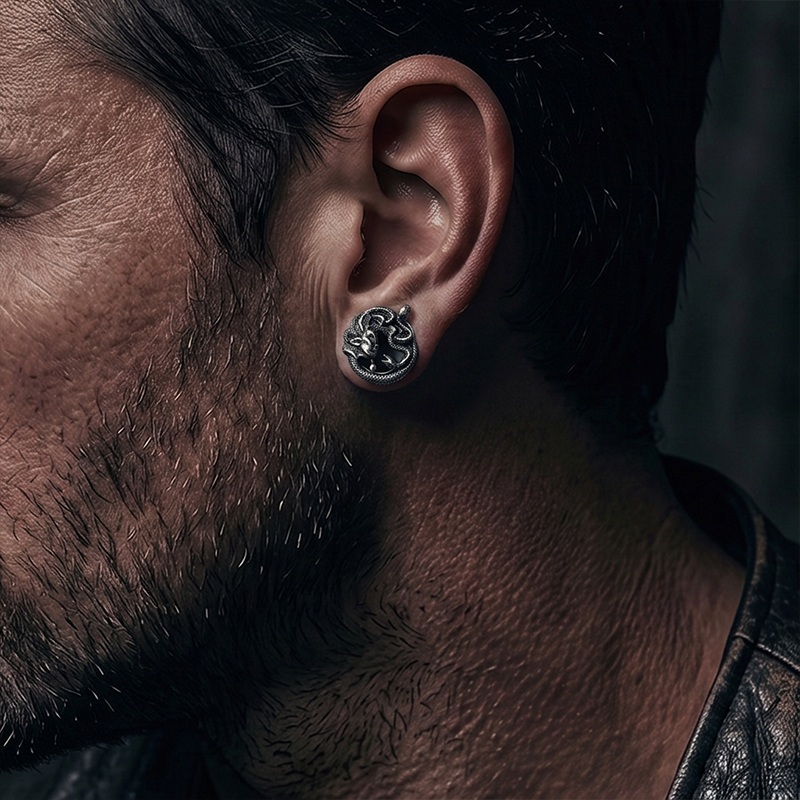 Serpent Coil Earrings