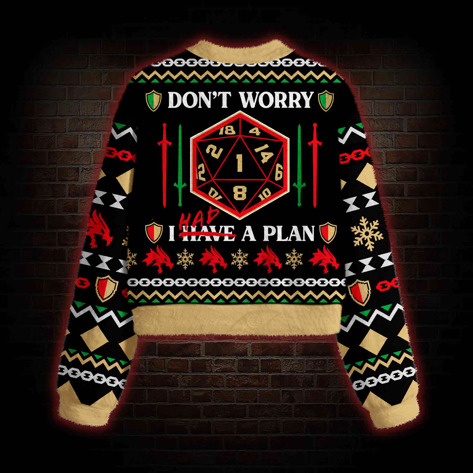 Don't Worry I Had a Plan Women's Cropped Ugly Sweatshirt
